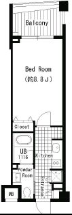 JMFレジデンス世田谷三宿 515 間取り図