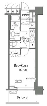 パークアクシス辰巳ステージ 612 間取り図