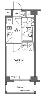 プラウドフラット学芸大学 210 間取り図