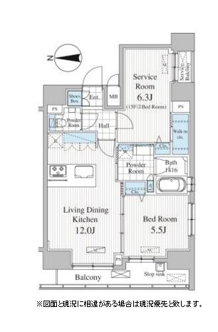 オークスクエア雷門 1502 間取り図