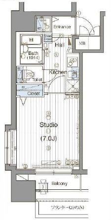 グランド・ガーラ神田 6階 間取り図