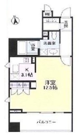 ラヴォーグ南青山 8階 間取り図