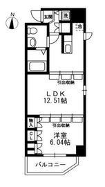 レジディア上野御徒町 1309 間取り図