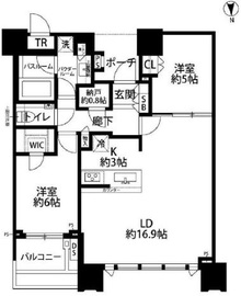 ドゥ・トゥール 32階 間取り図