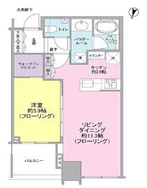 大崎ウエストシティタワーズ ウエスト 22階 間取り図