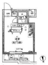 エスコート麻布十番 8階 間取り図