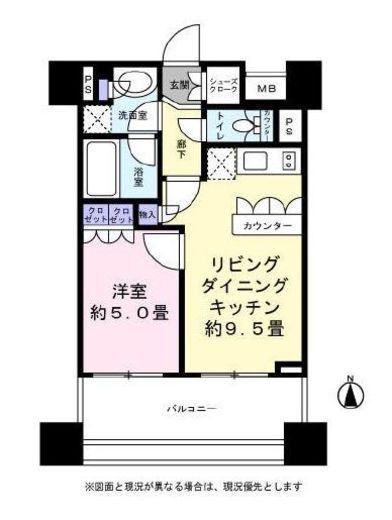 プライア渋谷 16階 間取り図