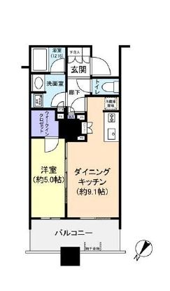 ブリリア有明スカイタワー 17階 間取り図