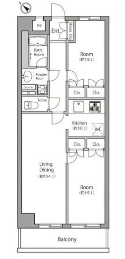 プライマル小石川 218 間取り図