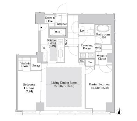 ライオンズステージ渋谷松見坂 1906 間取り図