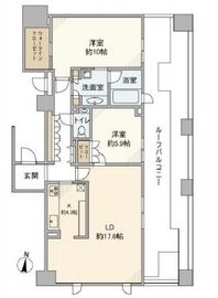 グレンパーク駒場 8階 間取り図