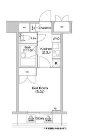 コンフォリア芝浦キャナル 302 間取り図