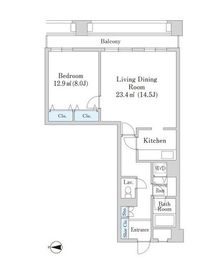 港南ハイツ 1203 間取り図