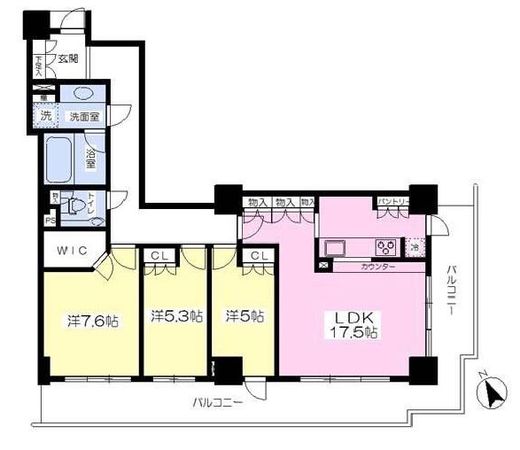 ローレルコート新宿タワー 27階 間取り図