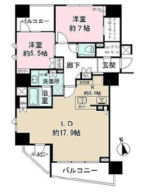 ザ・パークハウス東銀座 6階 間取り図