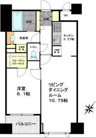 勝どきハイツ 706 間取り図