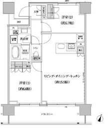 パークハビオ渋谷本町レジデンス 1107 間取り図