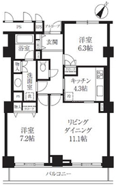 プラティーヌ田町 84 間取り図
