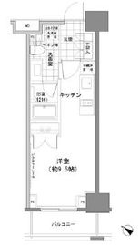 パークハビオ人形町 402 間取り図