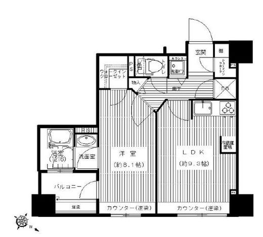 ブロードシティ東京 9階 間取り図