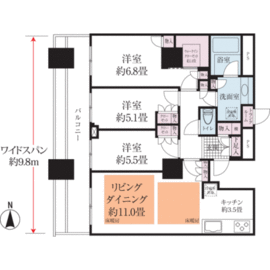 ワールドシティタワーズ キャピタルタワー 4階 間取り図