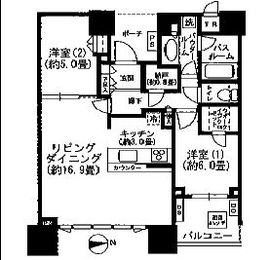 ドゥ・トゥール 37階 間取り図