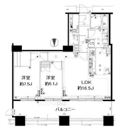 芝浦アイランド ケープタワー 13階 間取り図