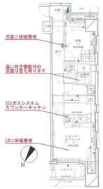 グランスイート日本橋エイペックス 2階 間取り図