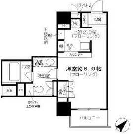 日本橋ヴォアール 4階 間取り図
