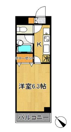 ヒューリックレジデンス参宮橋 309 間取り図