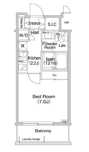 コンフォリア麻布EAST 406 間取り図