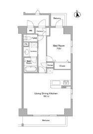 ラクラス麻布十番 706 間取り図