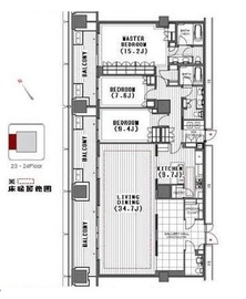 アークヒルズ仙石山レジデンス 24階 間取り図