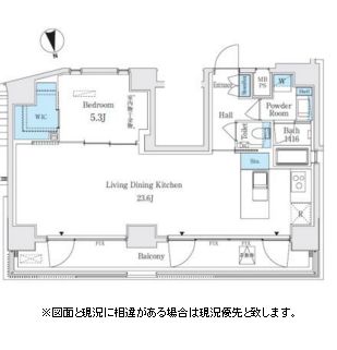 ミライズレジデンシャル九段 1301 間取り図