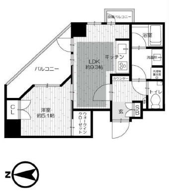 ザ・パークハウス品川荏原町 12階 間取り図
