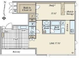 月光町アパートメント 502 間取り図