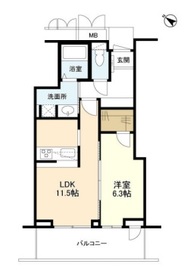 リガーレ日本橋人形町 3階 間取り図