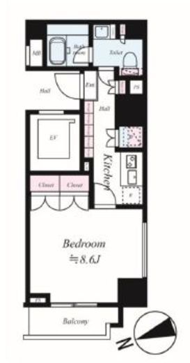 セジョリ西麻布 4階 間取り図