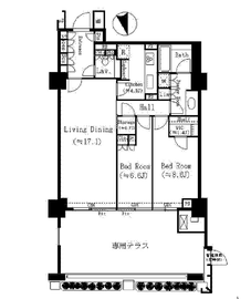 パークマンション三田綱町ザフォレスト 2階 間取り図