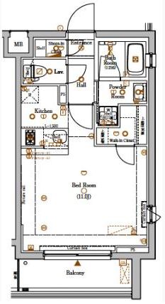 アワーズ笹塚 309 間取り図
