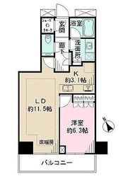 ザ・パークハウス新宿タワー 8階 間取り図