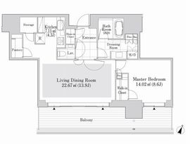 六本木グランドタワーレジデンス 1005 間取り図