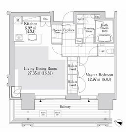 六本木グランドタワーレジデンス 909 間取り図