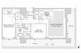 六本木グランドタワーレジデンス 1403 間取り図