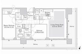 六本木グランドタワーレジデンス 1503 間取り図
