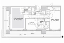 六本木グランドタワーレジデンス 1404 間取り図