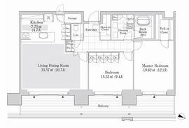 六本木グランドタワーレジデンス 1402 間取り図