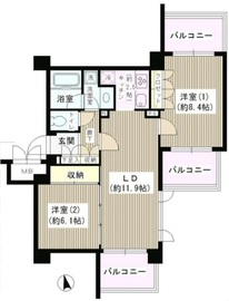 アゼリアテラス新宿 4階 間取り図