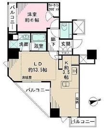 ザ・パークハウス品川荏原町 14階 間取り図