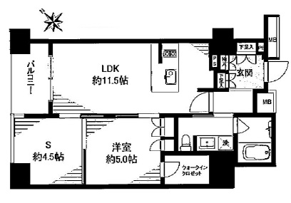 コンポジット日本橋 2階 間取り図